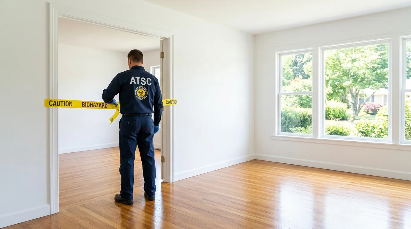 Certified biohazard cleanup crew performing Decomposition Cleanup in Halawa